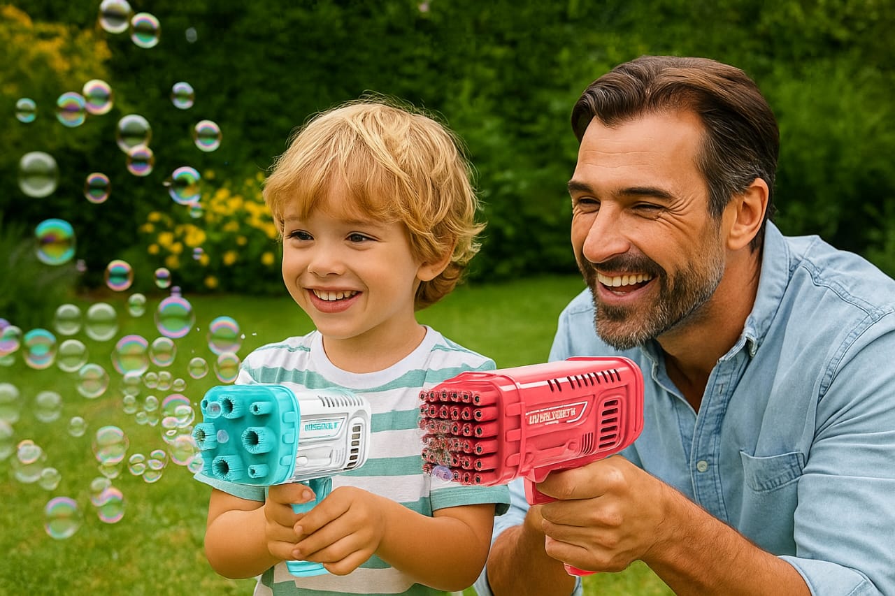 Electric bubble gun for kids