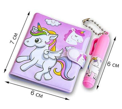 Kids dairy with pen - small cartoon pocket dairy