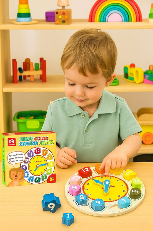Shape Color Sorting Clock toy for kids