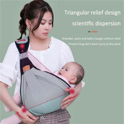 Adjustable newborn baby carrier - shoulder strap for baby feeding