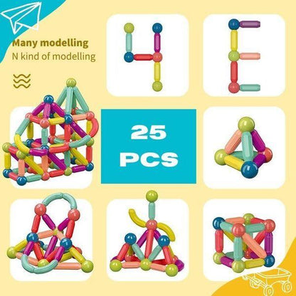 Magnetic stick toy for kids (25 pcs)