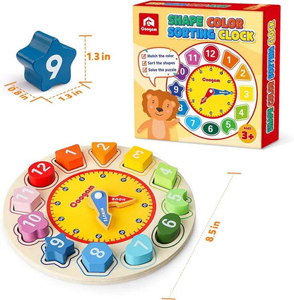 Shape Color Sorting Clock toy for kids