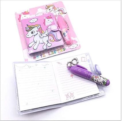 Kids dairy with pen - small cartoon pocket dairy