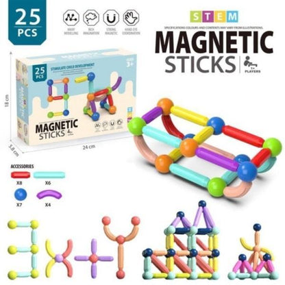 Magnetic stick toy for kids (25 pcs)