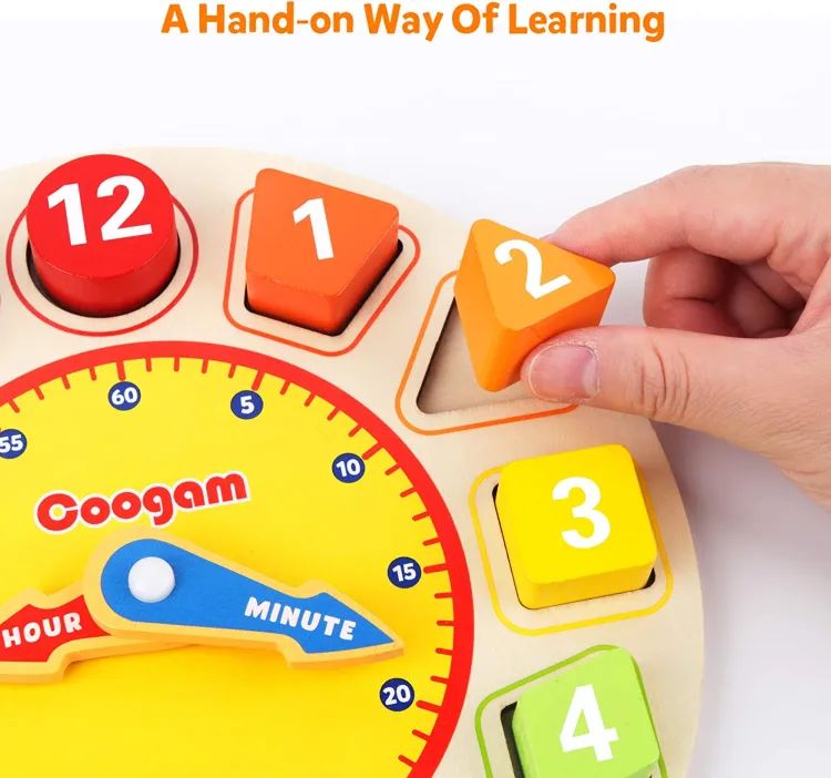 Shape Color Sorting Clock toy for kids