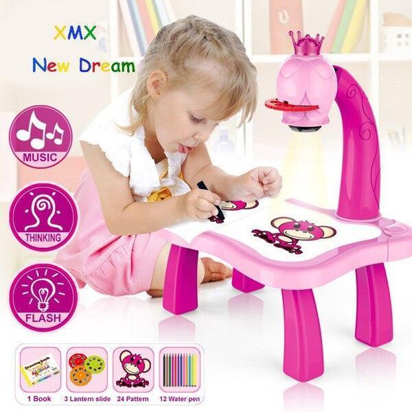 LED drawing projector table- Educational toy for kids