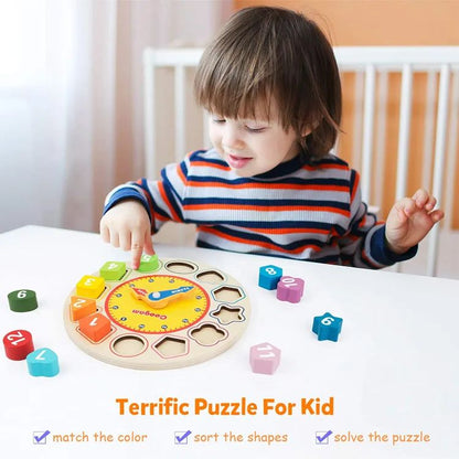 Shape Color Sorting Clock toy for kids