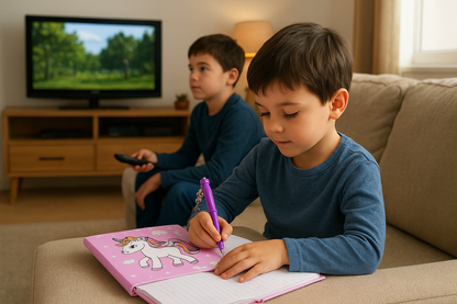 Kids dairy with pen - small cartoon pocket dairy