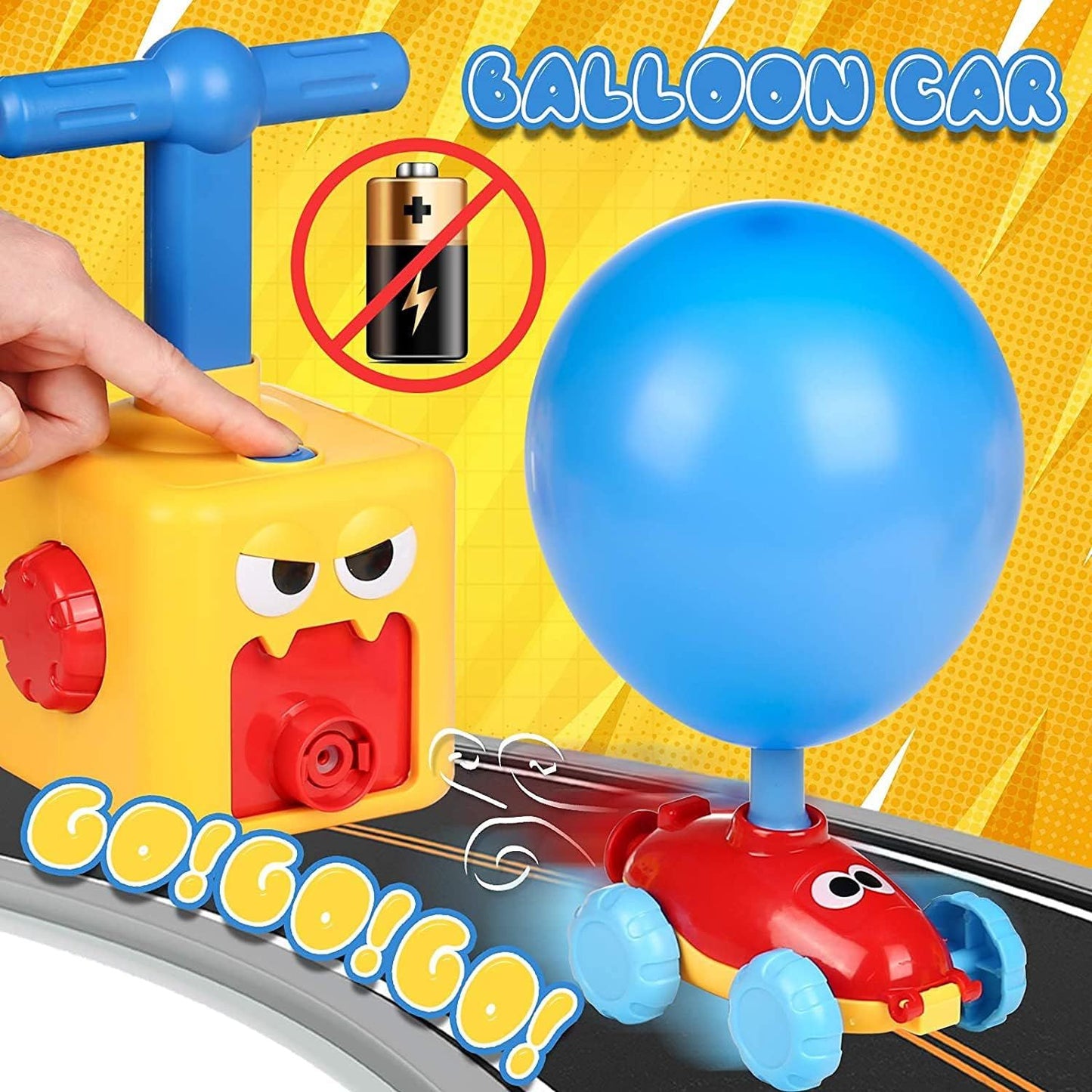 Car balloon Air power toy - Tower balloon car for kids