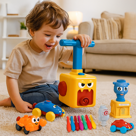 Car balloon Air power toy - Tower balloon car for kids