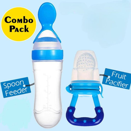 Baby Feeding Combo Pack - Spoon Feeder & Fruit Pacifier| Kiddo toys